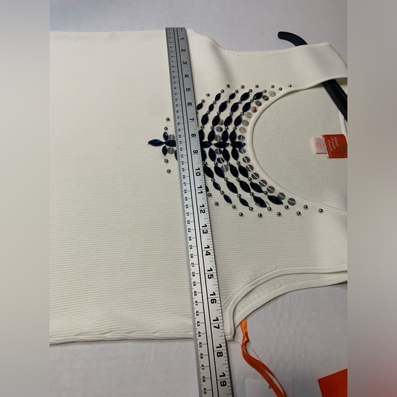 NWT Hearts of Palms Women’s 3X Embellished Tank Top Silver Sequence & Sapphire - Picture 13 of 13